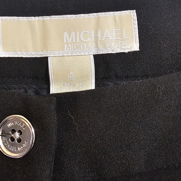 Michael Kors Black Dress Pants Size 6 Career Work Trousers Slim Fit - Picture 2 of 3